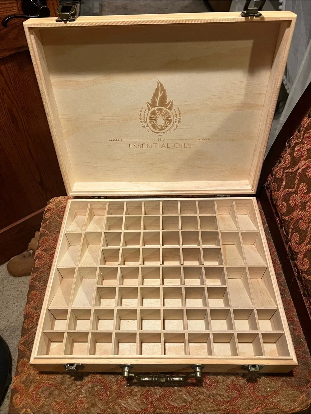 My Essential Oils Wood Storage Box - Light Natural Finish
